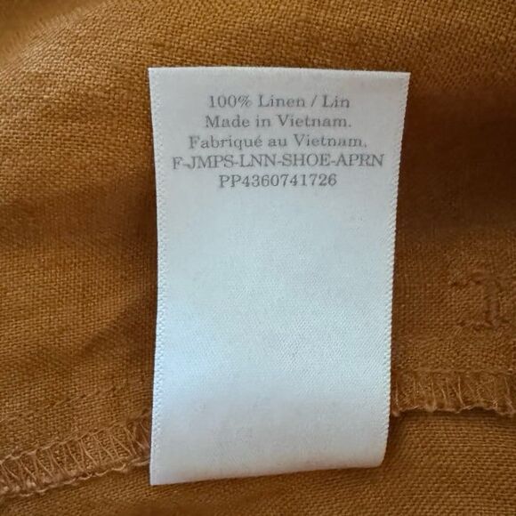 Everlane The Linen Shoestring Jumpsuit in Tawny Brown Size Medium - Picture 9 of 9